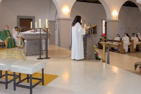Pfarrei- und Gemeindeleiterin Petra Mildenberger gelang in der Predigt den Bogen zu spannen zwischen den Gr&uuml;nderschwestern, dem Evangelium und uns Menschen heute